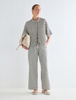 Jigsaw Theory Seersucker Shirt, Black Stripe product photo View 03 S