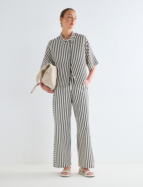 Jigsaw Theory Seersucker Shirt, Black Stripe product photo View 03 L