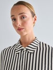 Jigsaw Theory Seersucker Shirt, Black Stripe product photo View 04 S