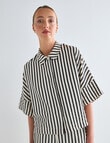 Jigsaw Theory Seersucker Shirt, Black Stripe product photo View 06 S