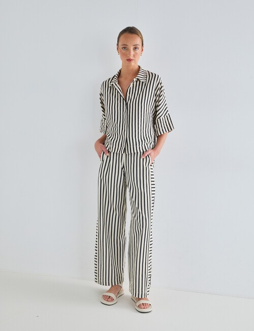 Jigsaw Element Seersucker Pant, Black Stripe product photo View 07 L