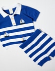 Little Bundle Sail Away Knit Stripe Set, Blue & White product photo View 02 S