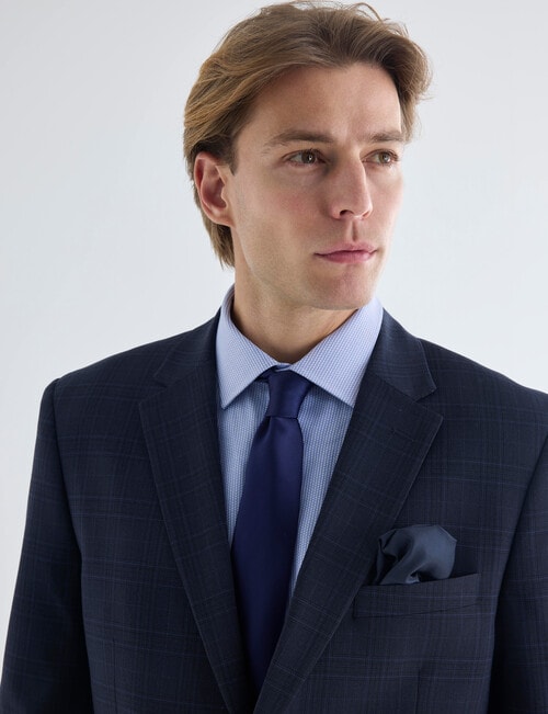 Laidlaw + Leeds Navy Check Tailored Jacket, Navy product photo View 04 L
