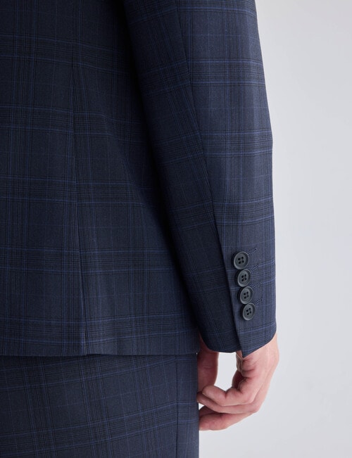 Laidlaw + Leeds Navy Check Tailored Jacket, Navy product photo View 07 L