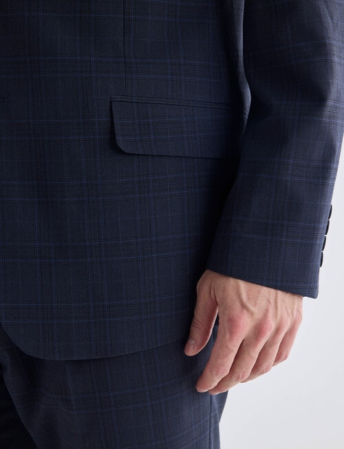 Laidlaw + Leeds Navy Check Tailored Jacket, Navy product photo View 08 L