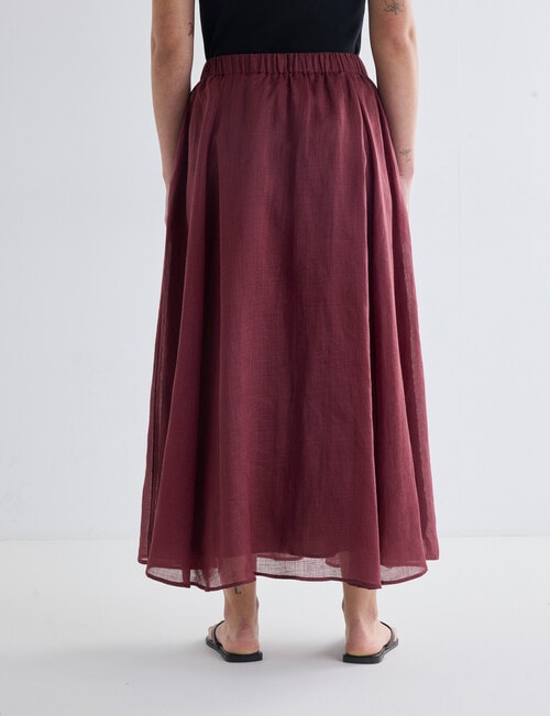 Mineral Zendaya Ramie Skirt, Mahogany product photo View 03 L