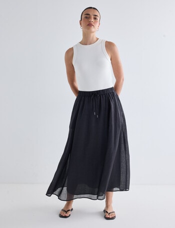 Mineral Zendaya Ramie Skirt, Black product photo