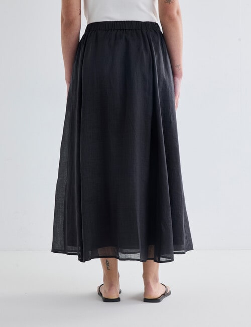 Mineral Zendaya Ramie Skirt, Black product photo View 02 L