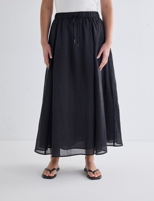 Mineral Zendaya Ramie Skirt, Black product photo View 04 L