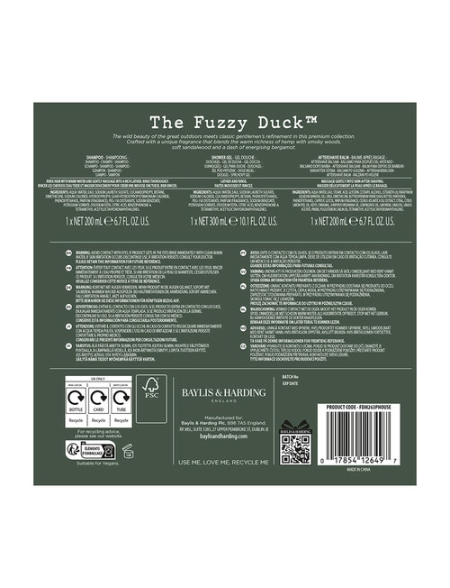 Baylis and Harding The Fuzzy Duck Mens Refreshing Shower Kit Set product photo View 04 L