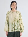 State of play Clover Top, Ecru Print product photo