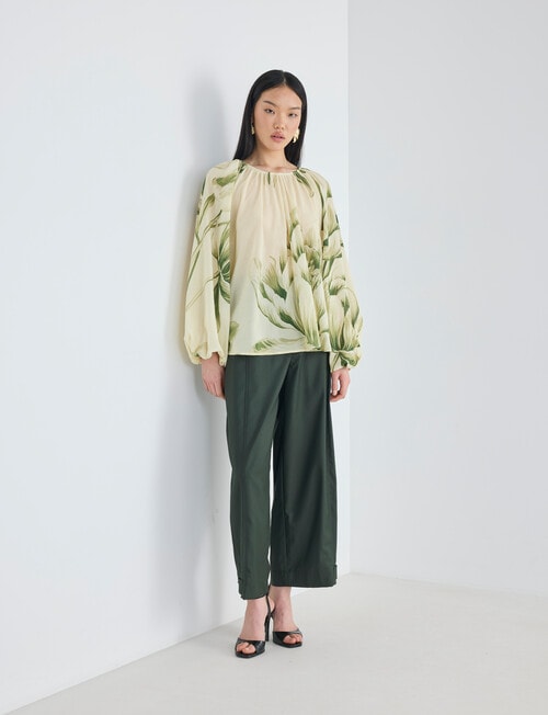 State of play Clover Top, Ecru Print product photo View 03 L