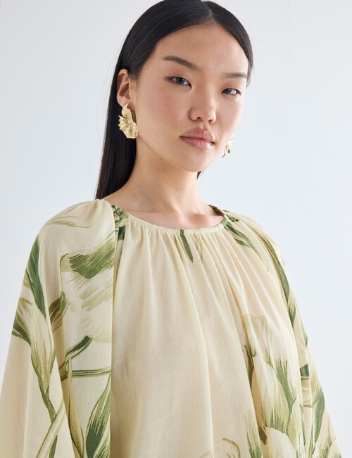 State of play Clover Top, Ecru Print product photo View 04 L