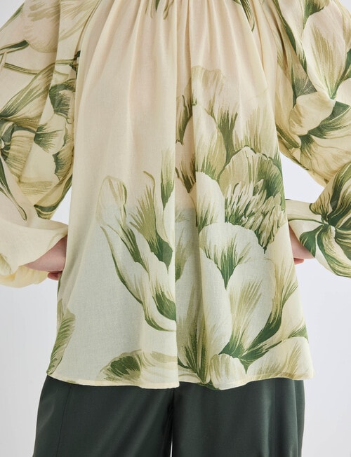 State of play Clover Top, Ecru Print product photo View 05 L