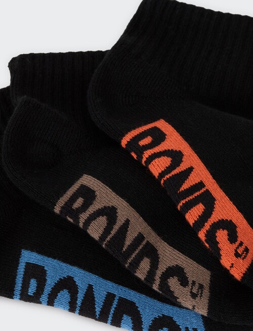 Bonds Quarter Crew Sock, 3-Pack, Red Zeppelin, Mocha Dust & Camp Cove product photo View 03 L