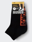 Bonds Quarter Crew Sock, 3-Pack, Red Zeppelin, Mocha Dust & Camp Cove product photo View 04 S