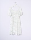 Switch Willow Floral Short Sleeve Dress, Vanilla product photo