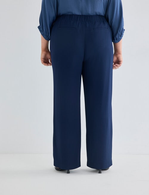 Studio Curve Wide Leg Pant, Navy product photo View 02 L