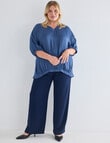 Studio Curve Wide Leg Pant, Navy product photo View 03 S