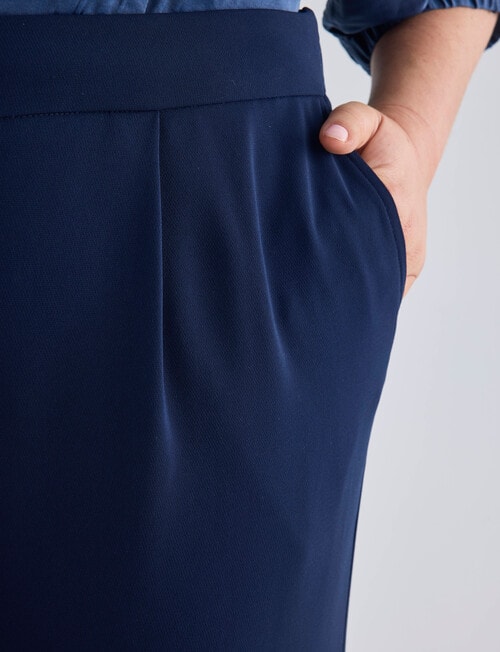 Studio Curve Wide Leg Pant, Navy product photo View 04 L
