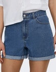 ONLY Vega Mom Denim Short, Medium Blue product photo View 03 S
