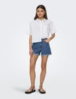 ONLY Vega Mom Denim Short, Medium Blue product photo View 04 S