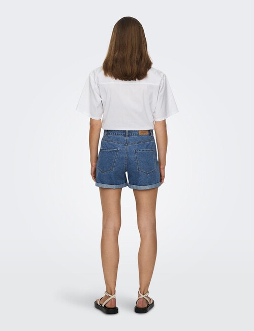 ONLY Vega Mom Denim Short, Medium Blue product photo View 05 L