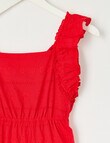 Switch Twist Back Broderie Dress, Red product photo View 02 S