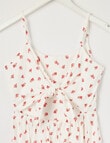 Switch Floral Tie Back Dress, Vanilla product photo View 04 S