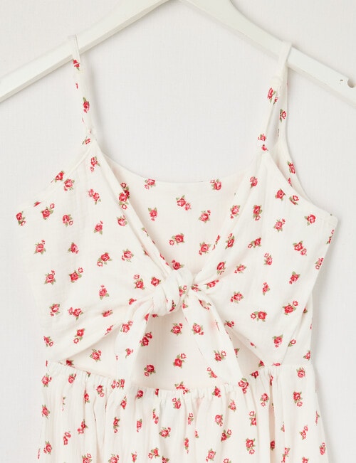 Switch Floral Tie Back Dress, Vanilla product photo View 04 L
