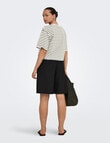 ONLY Mermaid Stripe Bloom Crop Tee, Cloud product photo View 02 S