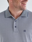Chisel Quick Dry Herringbone Short Sleeve Polo Shirt, Navy product photo View 05 S
