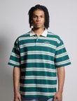 AIR SPACE Oversize Stripe Polo, Green product photo View 03 S