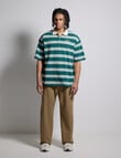 AIR SPACE Oversize Stripe Polo, Green product photo View 07 S