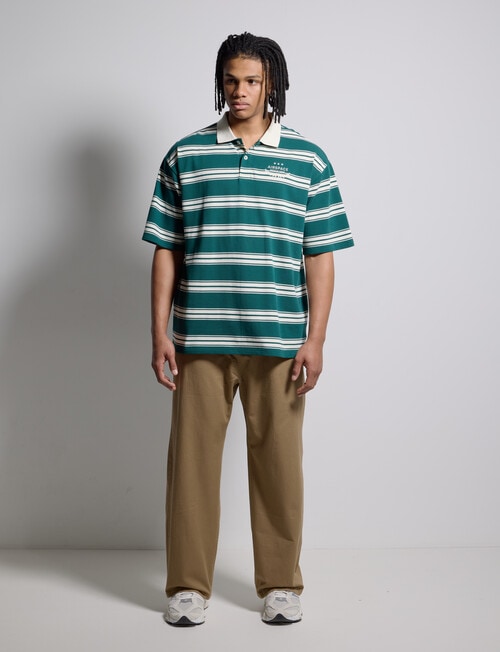 AIR SPACE Oversize Stripe Polo, Green product photo View 07 L