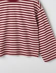 Switch Frankie Stripe Boxy Long Sleeve Tee, Pink product photo View 02 S