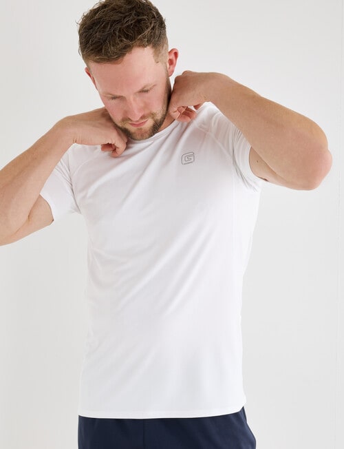 Gym Equipment Performance Tee, White product photo