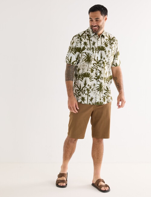 Kauri Trail Print Short Sleeve Shirt, Natural product photo View 03 L