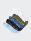 Bonds Light Quarter Crew Sock, 4 Pack, Kelpie, Camp Cove, La Femme Nikita & Airbourne product photo
