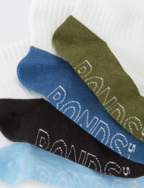 Bonds Light Quarter Crew Sock, 4 Pack, Kelpie, Camp Cove, La Femme Nikita & Airbourne product photo View 03 L