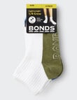 Bonds Light Quarter Crew Sock, 4 Pack, Kelpie, Camp Cove, La Femme Nikita & Airbourne product photo View 04 S