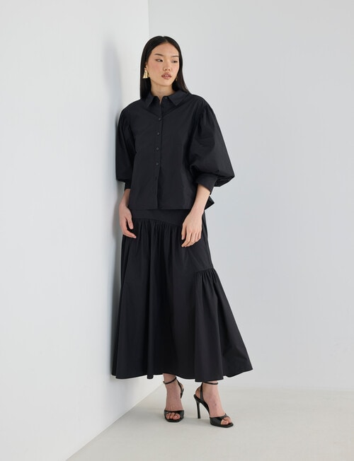 State of play Ivy Maxi Skirt, Black product photo View 03 L