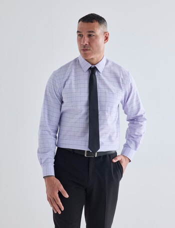 Chisel Multi Check Long Sleeve Shirt, Lilac product photo