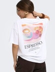 ONLY Vivvi Lovely Tee, Espresso White product photo View 02 S