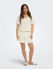 ONLY Lyrida Ruffle Skirt, Floral Bright White product photo View 04 S