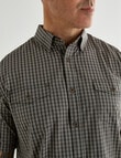 Kauri Trail Cooper Micro Check Short Sleeve Shirt, Charcoal product photo View 04 S