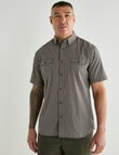 Kauri Trail Cooper Micro Check Short Sleeve Shirt, Charcoal product photo View 05 S