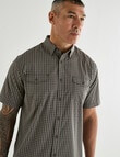 Kauri Trail Cooper Micro Check Short Sleeve Shirt, Charcoal product photo