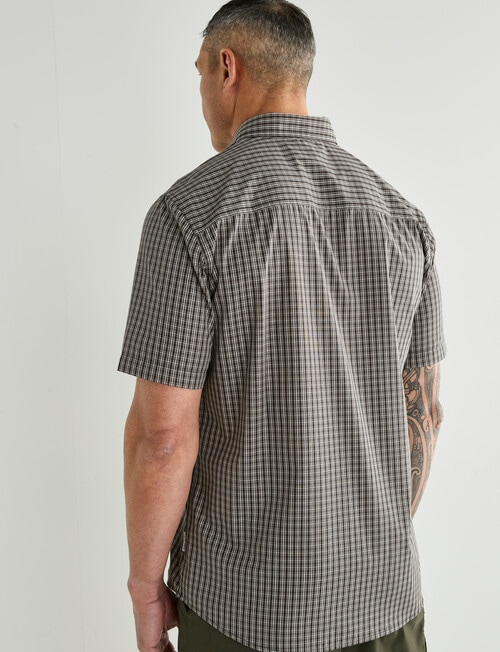 Kauri Trail Cooper Micro Check Short Sleeve Shirt, Charcoal product photo View 02 L