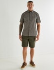 Kauri Trail Cooper Micro Check Short Sleeve Shirt, Charcoal product photo View 03 S